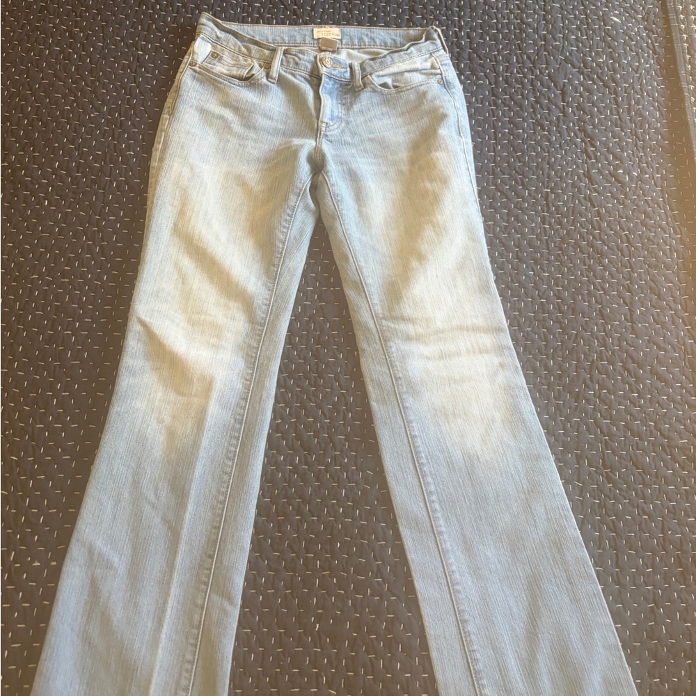 vintage low rise bootcut light wash jeans
